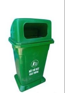 Thùng Rác 95 lít, Nắp Hở, Có Đế