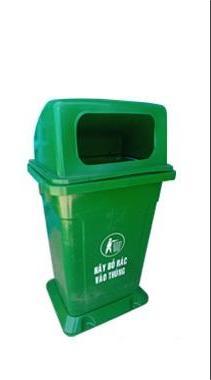 Thùng Rác 95 lít, Nắp Hở, Có Đế