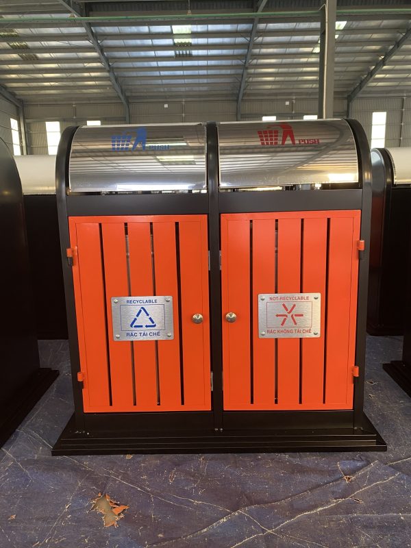 Thùng Rác Phân Loại 2 Ngăn Các Loại - Hình ảnh 6